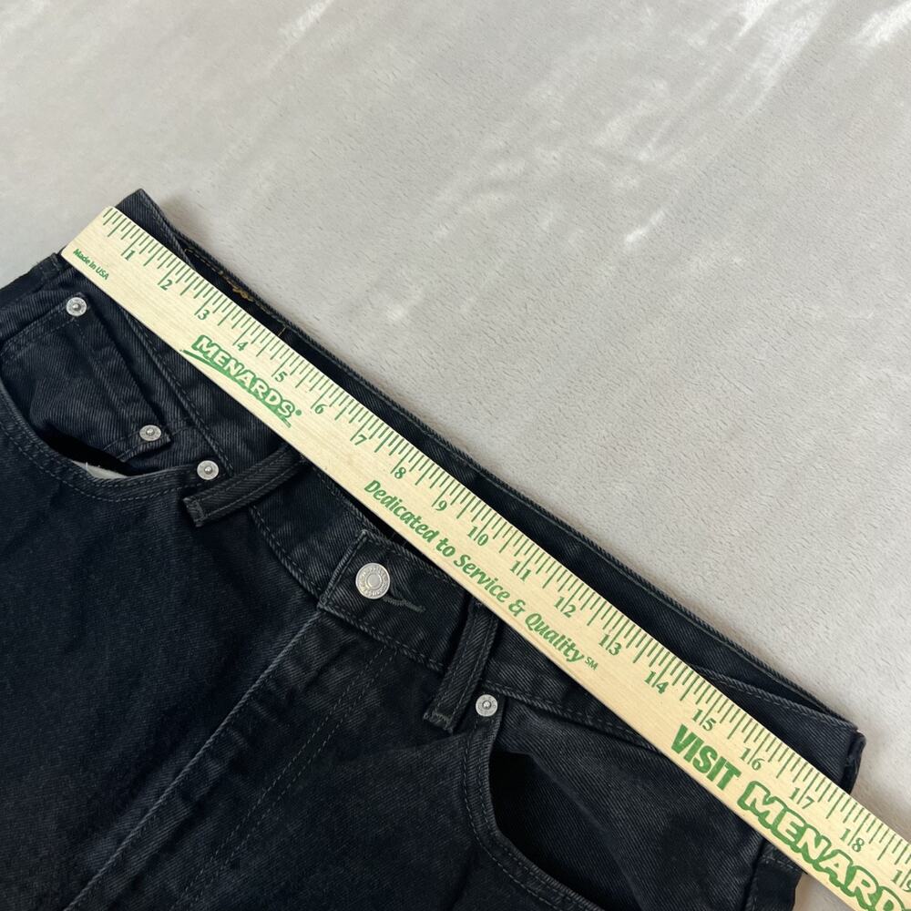 Levis 505 Jeans Mens 36x34 Black Denim Straight Leg Dad Grunge Workwear Classic - Picture 8 of 14